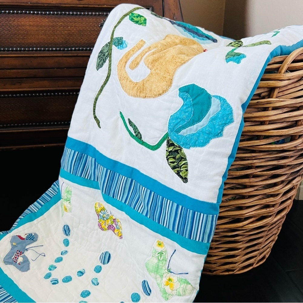 52”x60” Handmade and Hand Stitched Cotton Quilt.